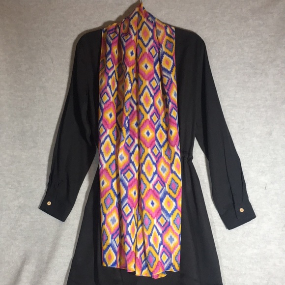 AZTEC Southwest Tribal Design 100% Pure Cotton Versatile Colorful X Large Scarf - Picture 5 of 14